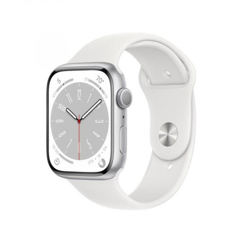 Apple Watch Series 8 GPS 45mm Silver Aluminum Case with White Sport Band M/L GPS (MP6Q3) б/у